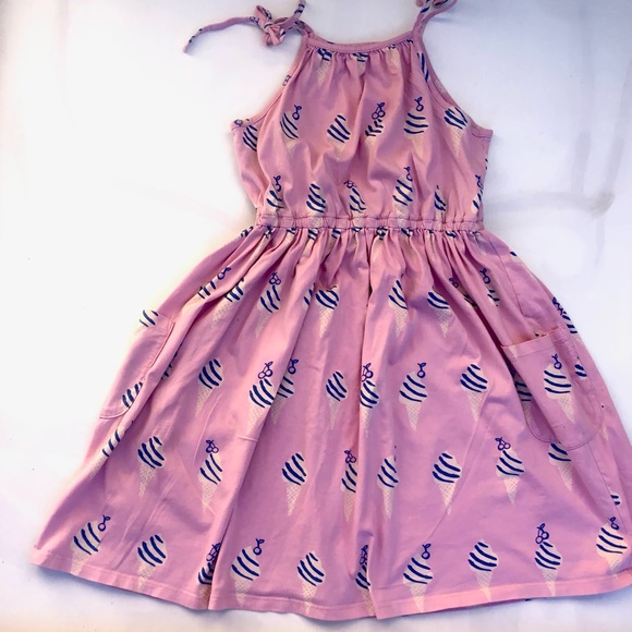 Tea Collection Other - Tea Collection girls size 12 cotton dress. Pink with blue ice cream cone pattern